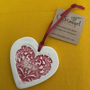 CS Stangel Pottery Heart Ornament
